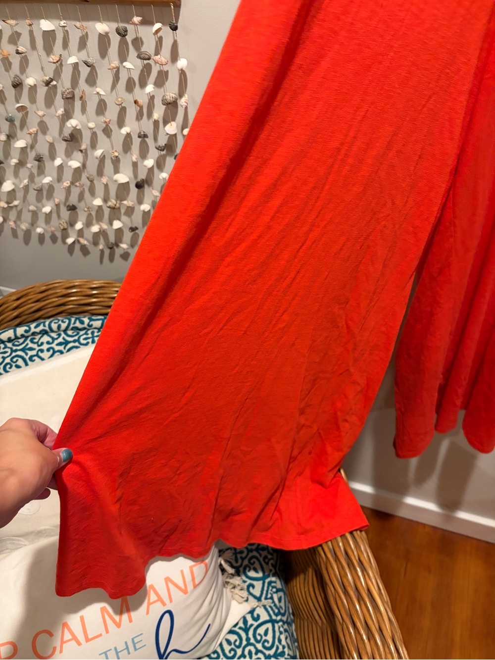 NWT American Eagle Bright Red Strappy wide leg romper - Picture 5 of 7